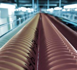 Data Fiber cables on Cable Tray